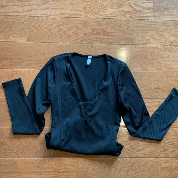 Free people ribbed square neck bodysuit - Picture 2 of 5